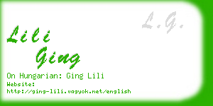 lili ging business card